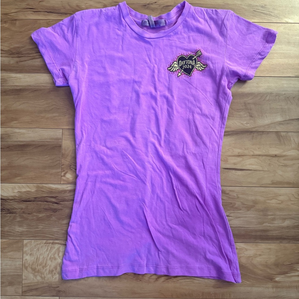 Daytona Beach Bike Week 2024 Women’s Tee 💜🏍️💁🏻‍♀️🥀
